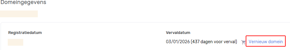 Domeinen verlengen